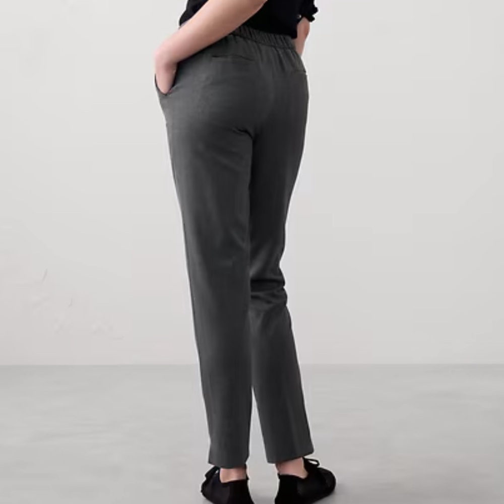 NWT Banana Republic Factory Grey Hayden Tapered Pull-On Trouser Pant - Picture 4 of 16